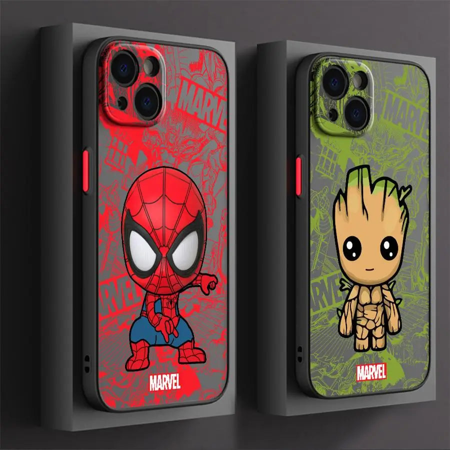 Marvel Cute Spider Man/Groot Phone Case